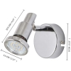 Kinkiet niklowana lampa ścienna IP22 łazienka salon z żarówką GU10 LED 3W [Artp]